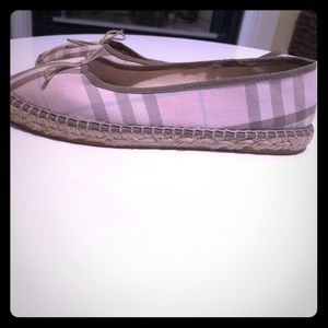 Burberry Pink Espadrilles Flats (Authentic)